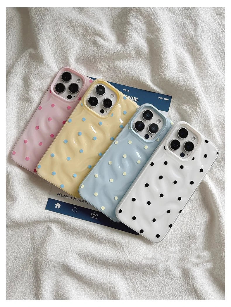 Love Polka Dot Folds Texture Phone Cases