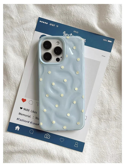 Love Polka Dot Folds Texture Phone Cases