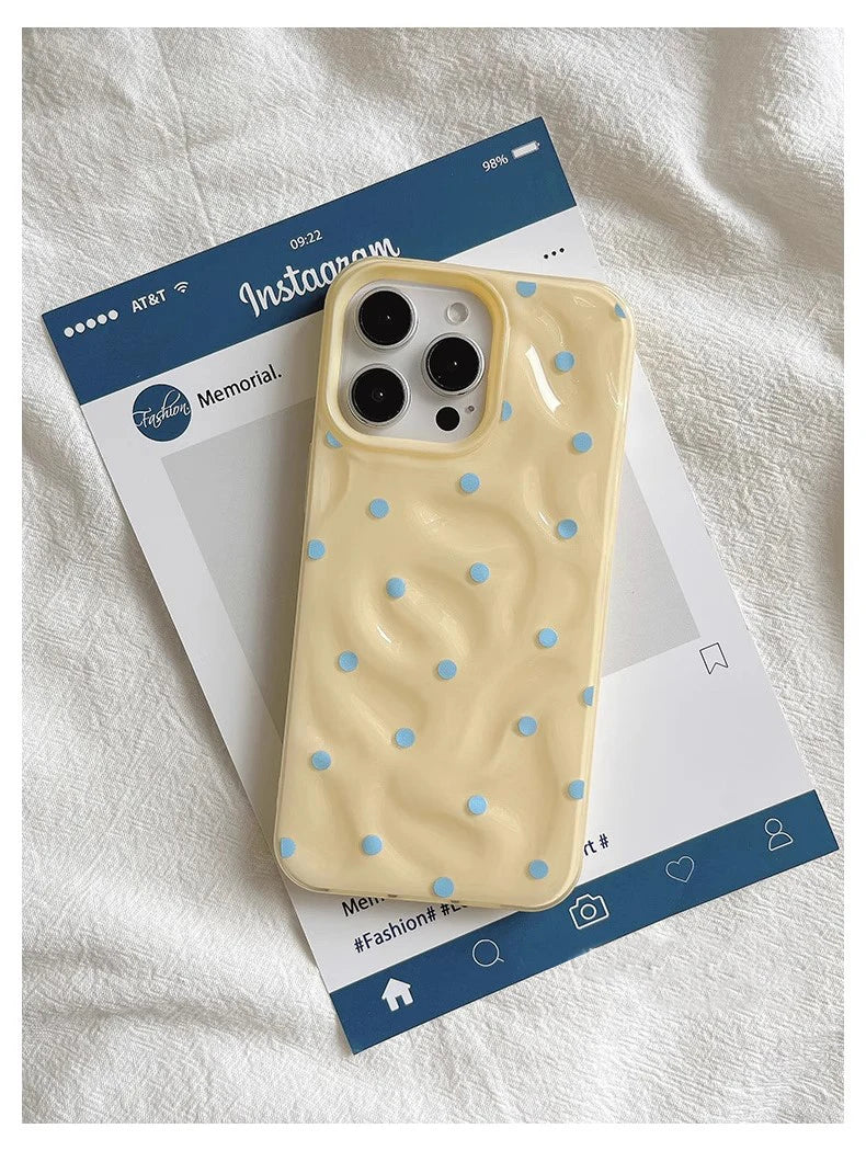 Love Polka Dot Folds Texture Phone Cases