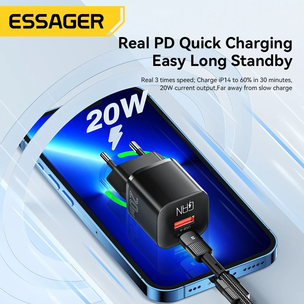 Essager 20W GaN USB Type C Charger