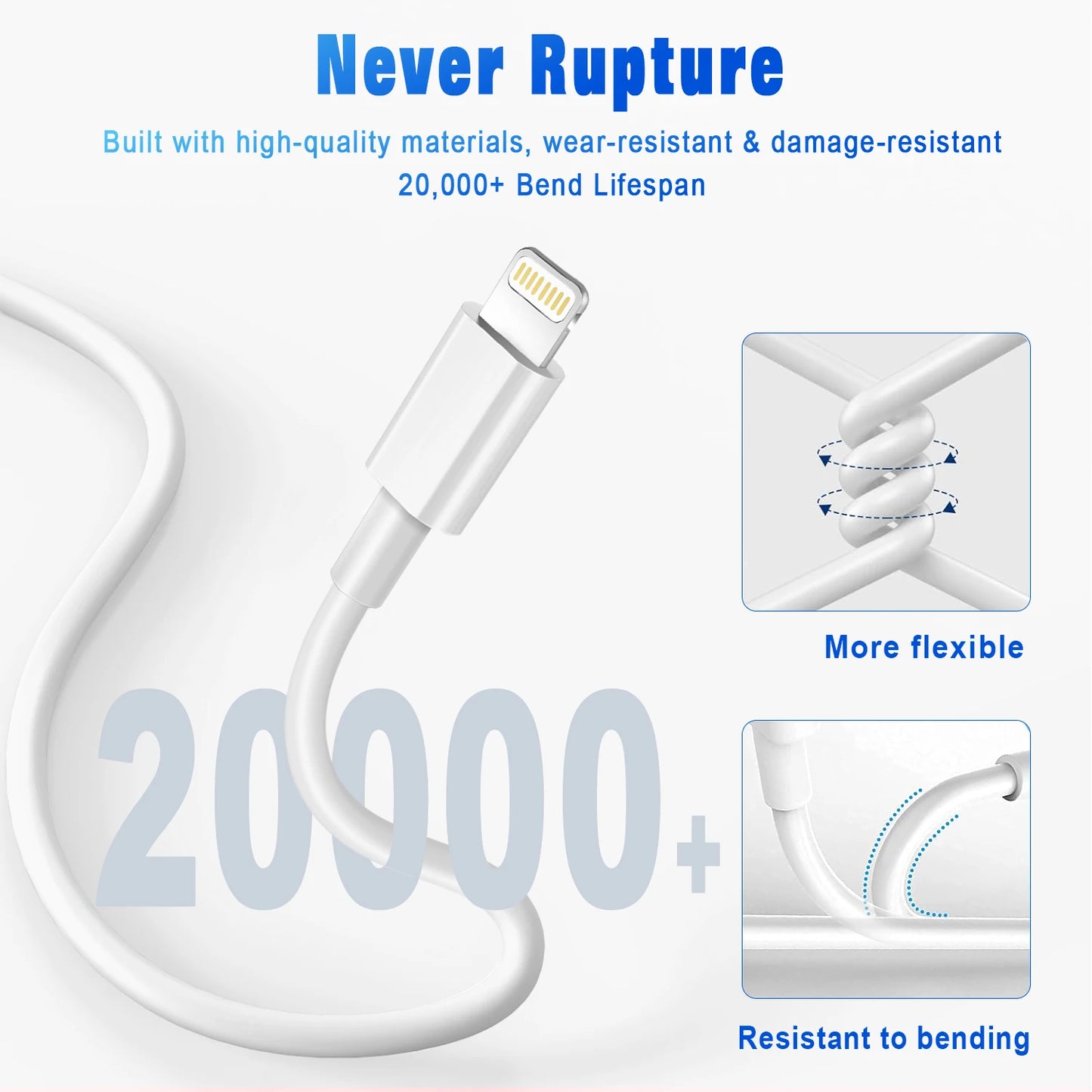 3A USB Cable For iPhone