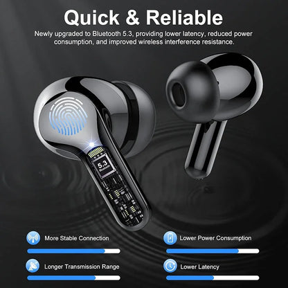 New Wireless Earbuds HiFi Stereo Headphones BT5.3